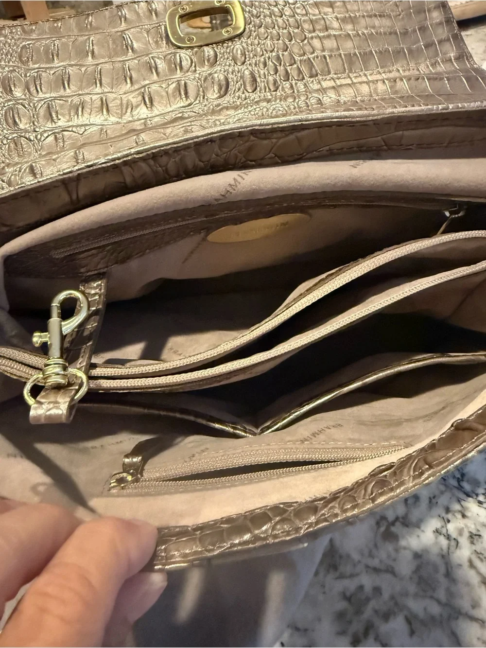 Brahmin Leopard Haircalf Satchel
